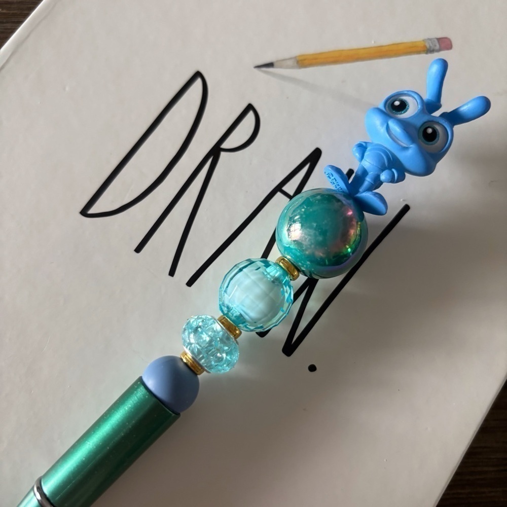 Disney Doorables: A Bug's Life: Flik handmade beaded pen
